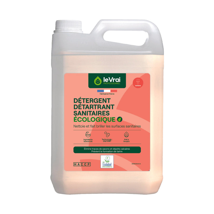 Détergent détartrant sanitaires Enzypin Le Vrai Écolabel 5L