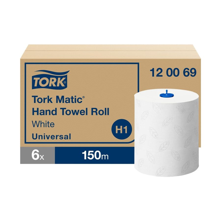 Essuie-mains rouleau Tork Matic Universal H1 blanc 150 m 2 plis Écolabel