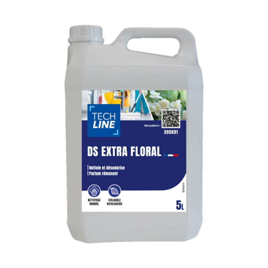 Détergent surodorant DS Extra floral Techline, bidon de 5 L
