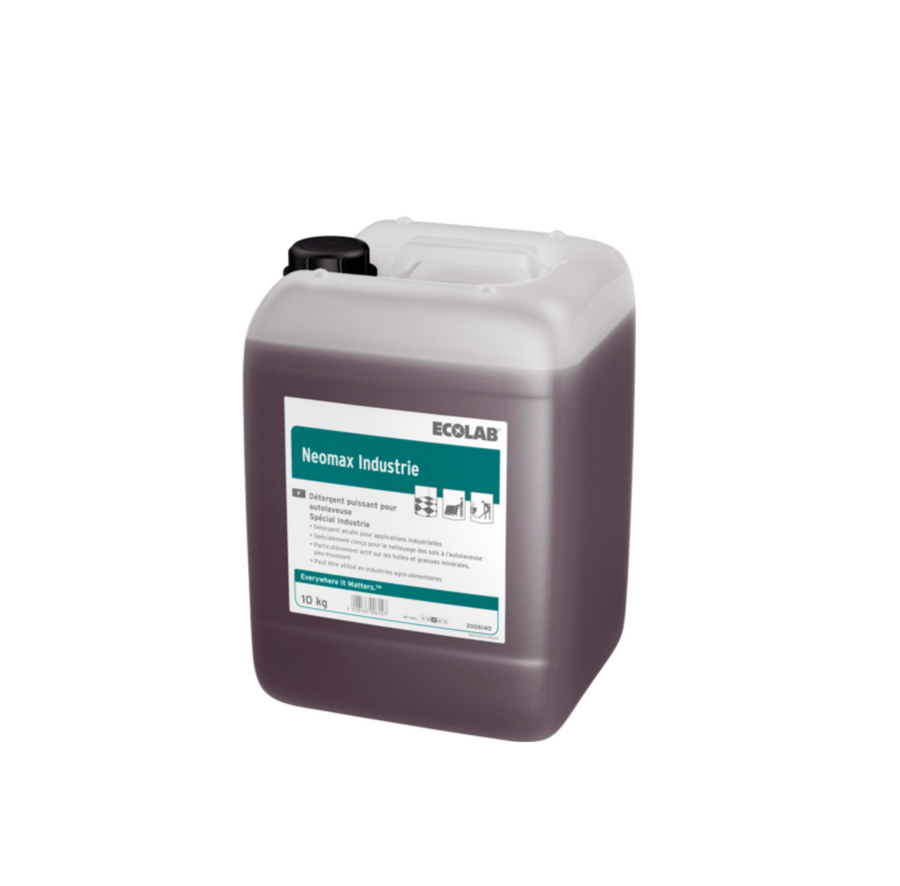 Détergent autolaveuse alcalin Ecolab Neomax Industrie 10 kg