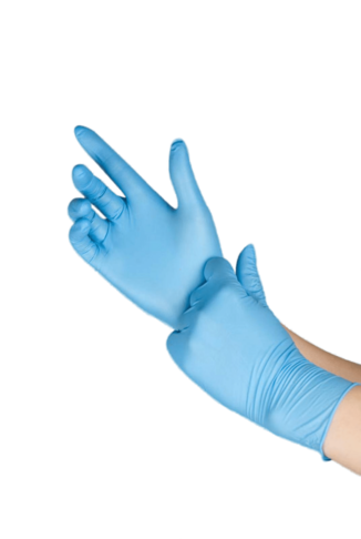 Gant nitrile bleu First non poudré Techline Origin, boîte de 100