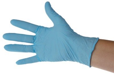Gant nitrile bleu Best non poudré Techline Essential, sachet de 200