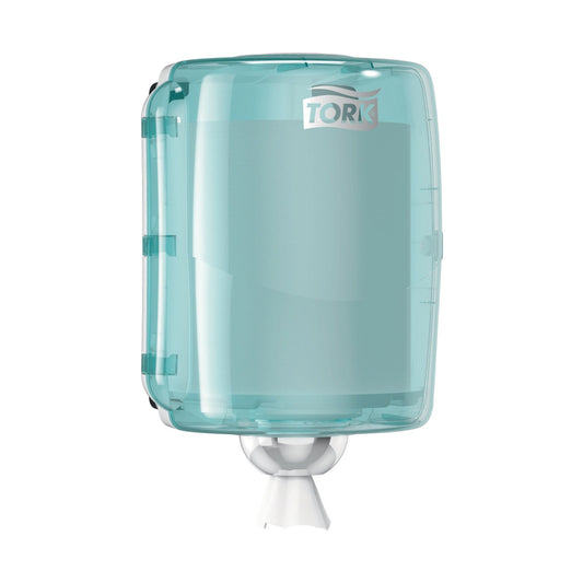 Distributeur de bobine à dévidage central Tork W2 turquoise 1000 formats