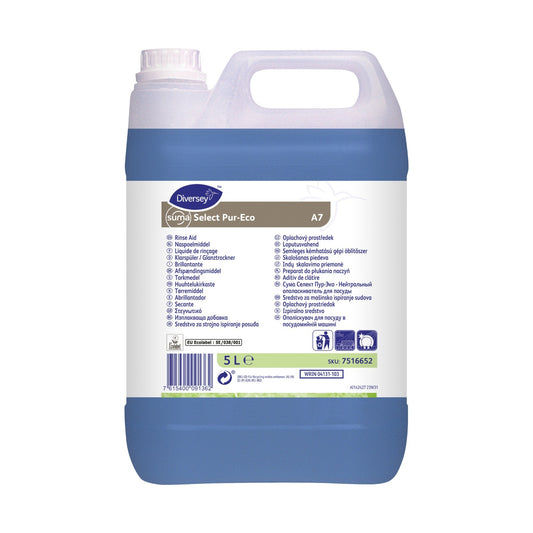 Additif de rinçage toutes eaux Suma Select Pur-Eco A7 Écolabel 5L