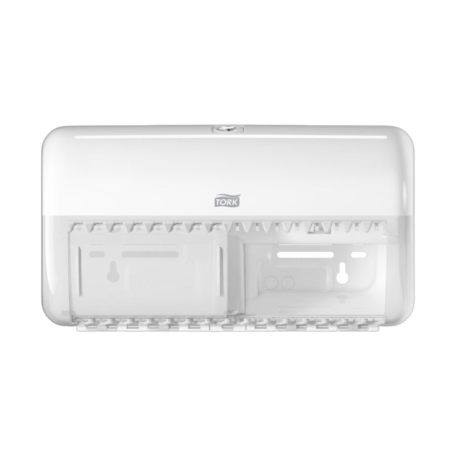 Distributeur de papier toilette petit rouleau double Tork T4 blanc