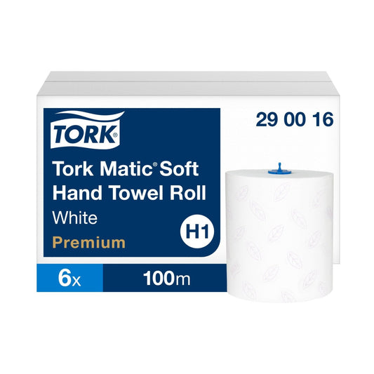 Essuie-mains rouleau Tork Matic Premium H1 blanc 100 m 2 plis
