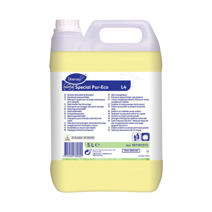 Détergent lave-vaisselle eau dure Suma Special Pur-Eco L4 Écolabel 5L