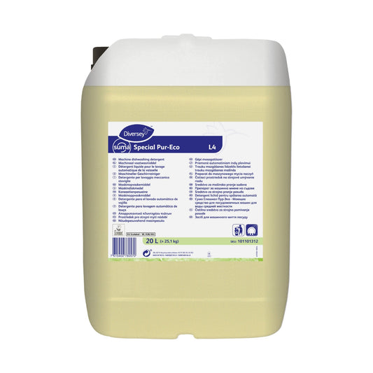 Détergent lave-vaisselle eau dure Suma Special Pur-Eco L4 Écolabel 20L