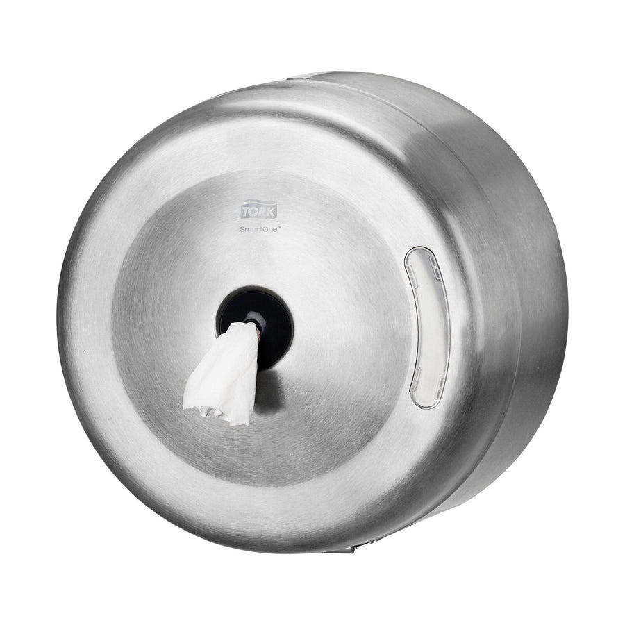 Distributeur de papier toilette à dévidage central Tork SmartOne T8 inox