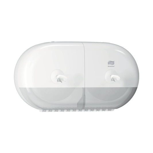 Distributeur de papier toilette à dévidage central Tork SmartOne Mini Double T9 blanc