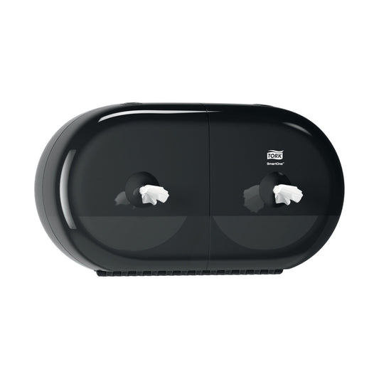 Distributeur de papier toilette à dévidage central Tork SmartOne Mini Double T9 noir