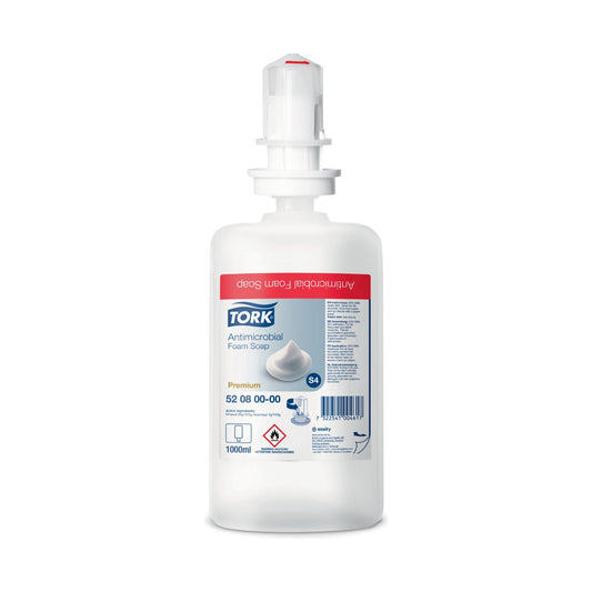 Savon mousse antimicrobien Tork Premium S4 cartouche 1 L