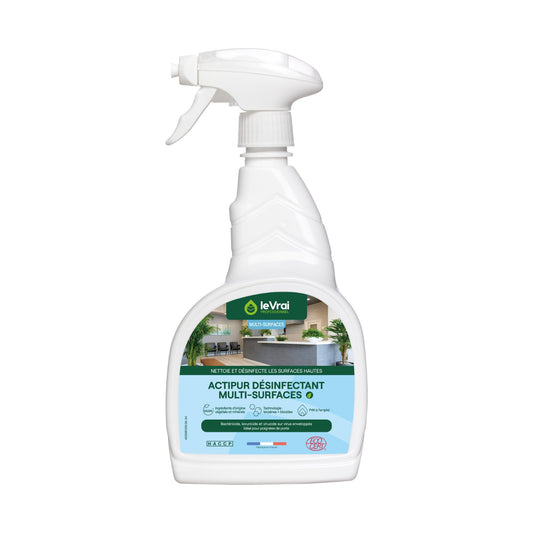 Détergent désinfectant multi-surfaces Actipur Le Vrai Écocert 750 ml