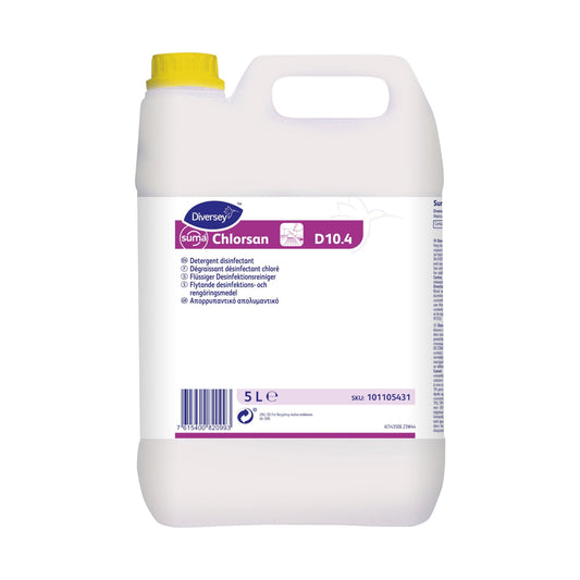 Dégraissant désinfectant chloré Suma Chlorsan D10.4 5L