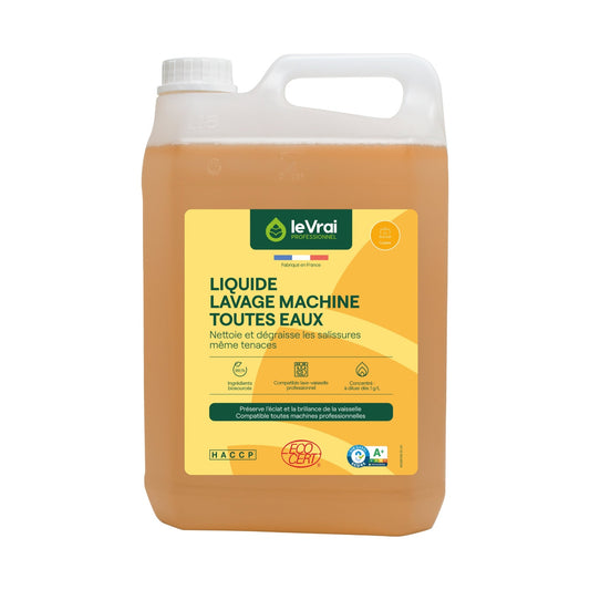 Liquide de lavage machine toutes eaux Écocert Le Vrai 5L