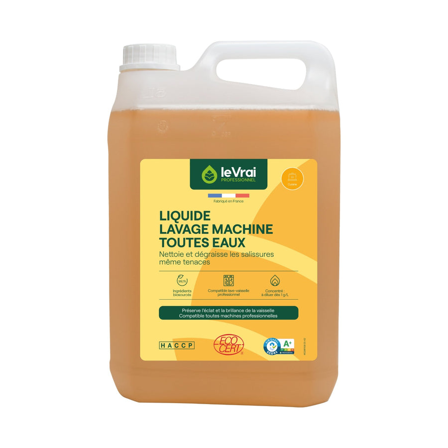 Liquide de lavage machine toutes eaux Écocert Le Vrai 5L