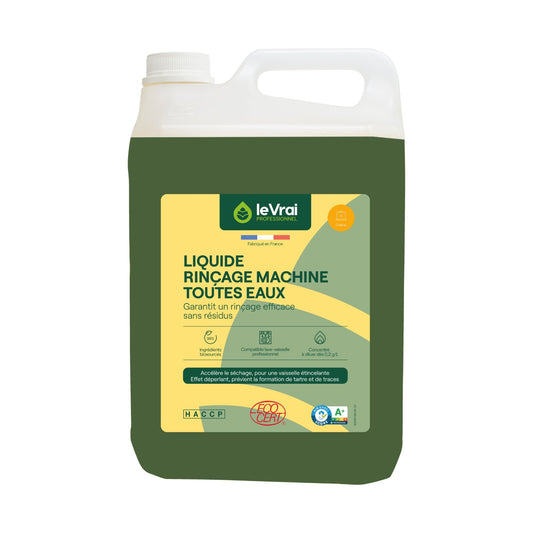 Liquide de rinçage machine toutes eaux Écocert Le Vrai 5L