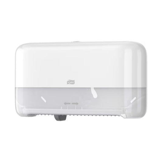 Distributeur de papier toilette double petit rouleau Tork OptiServe T7 blanc
