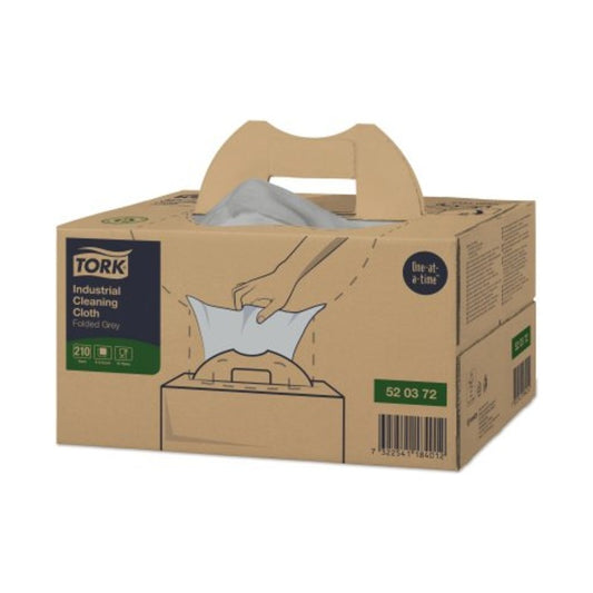 Chiffon non tissé Tork Handy Box gris 210 formats 41,5 × 35,5 cm