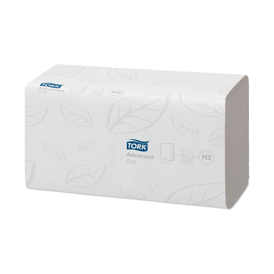 Essuie-mains pliés en Z Tork Xpress H2 blanc 180 formats 2 plis Écolabel