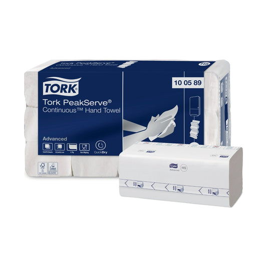 Essuie-mains continus Tork PeakServe H5 blanc 270 formats 1 pli