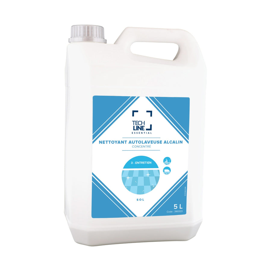 Détergent autolaveuse alcalin Techline, bidon de 5 L