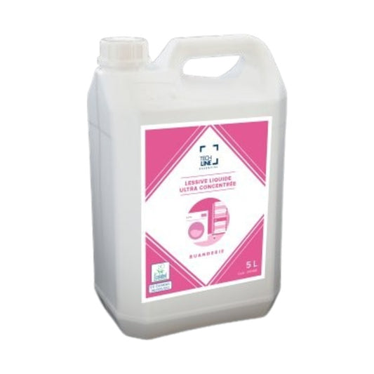 Lessive liquide ultra concentrée Techline Ecolabel, bidon de 5 L