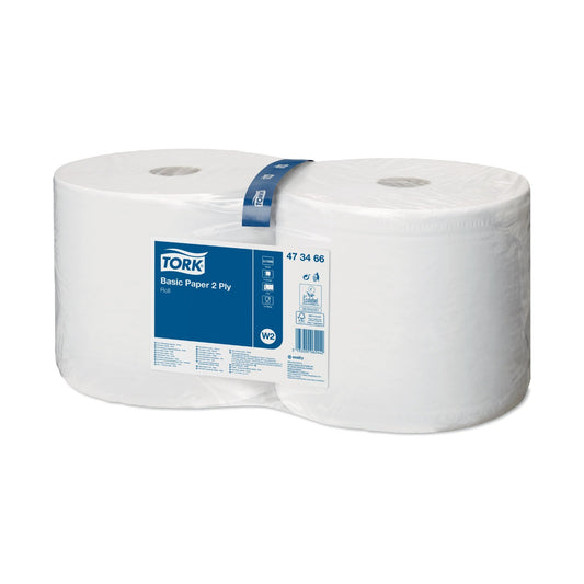 Bobine d'essuyage à dévidage central Tork W1/W2 blanc 1000 formats 2 plis Écolabel