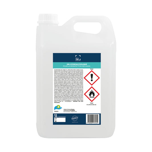 Gel hydroalcoolique Techline, bidon de 5 L