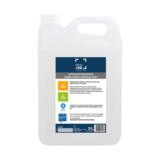 Savon mains corps et cheveux Techline 5 L