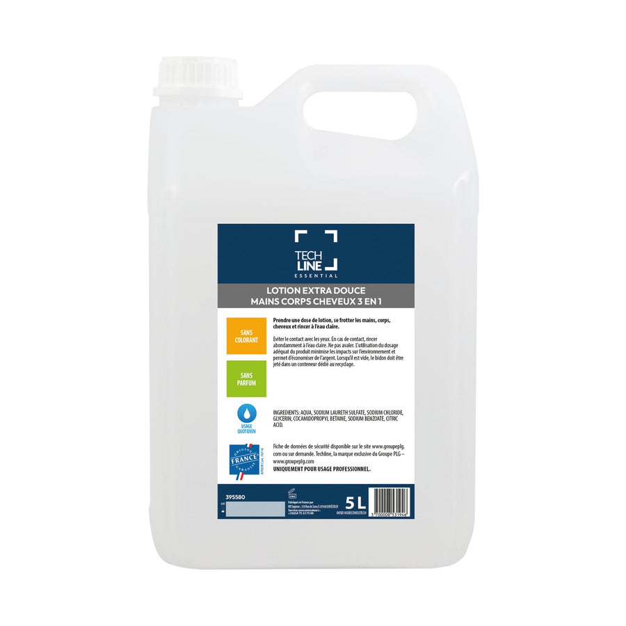 Savon mains corps et cheveux Techline 5 L