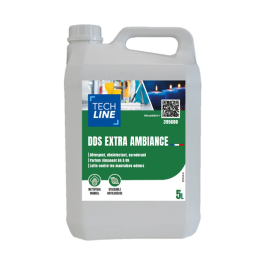 Détergent désinfectant surodorant DDS Extra ambiance Techline, bidon de 5 L
