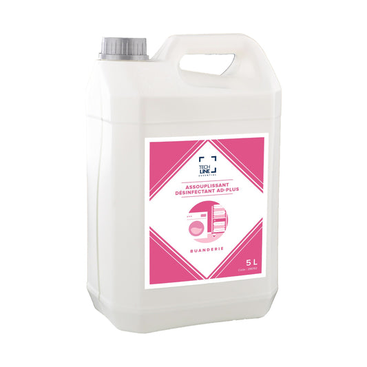 Assouplissant désinfectant AD-Plus Techline, bidon de 5 L