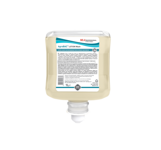 Savon antimicrobien Agrobac Lotion Wash cartouche 1 L x6