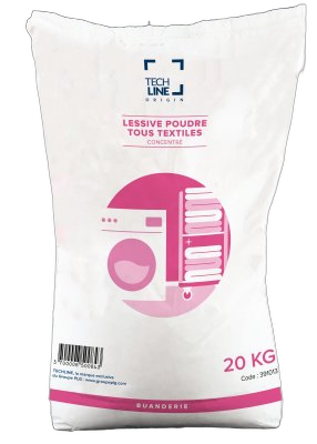 Lessive poudre tous textiles Techline, sac de 20 kg