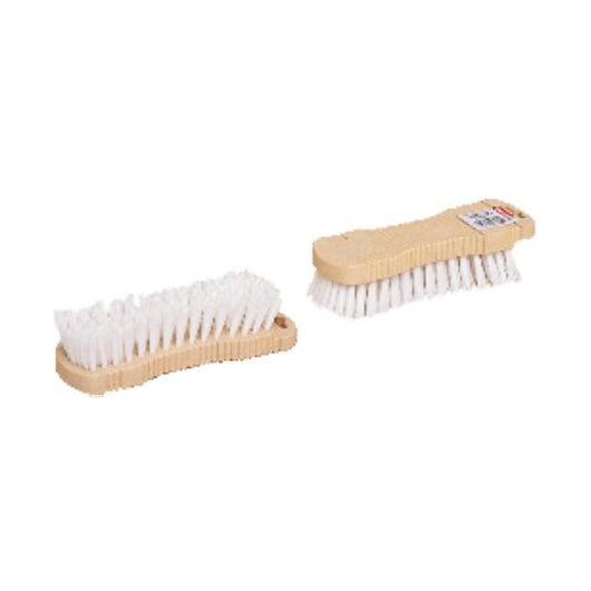 Brosse à main 19 cm fibres nylon blanc