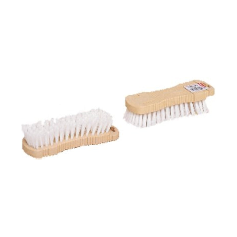 Brosse à main 19 cm fibres nylon blanc