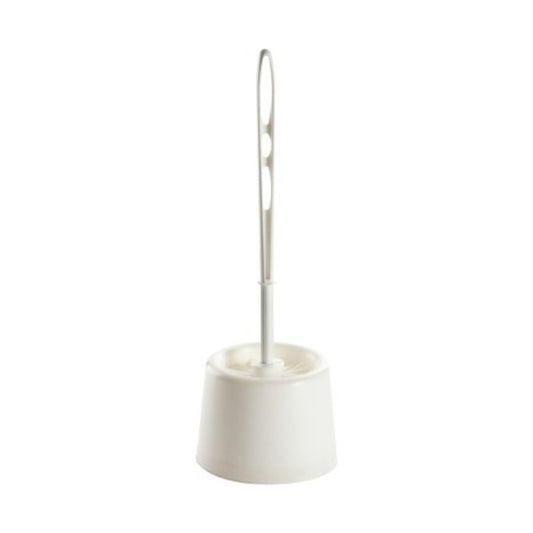 Combiné brosse WC et réceptacle blanc