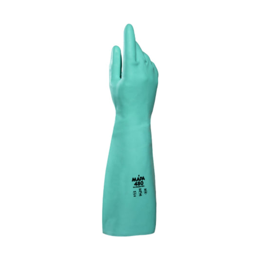 Gant de plonge nitrile Mapa Ultranitril 480 vert 46 cm