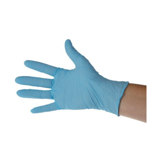 Gant nitrile jetable non poudré Techline bleu boîte de 100